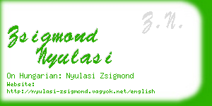 zsigmond nyulasi business card